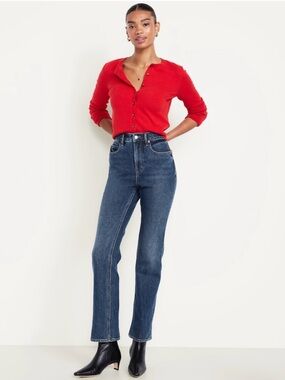 Old Navy Extra High-Rise Baby Boot Cut Jeans - Blue Wash